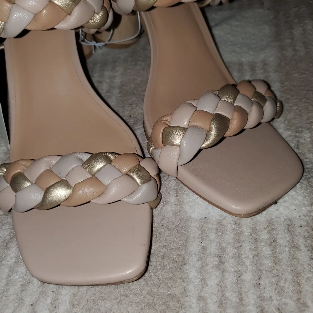 NWT A New Day Basil Multicolored Metallic Mule Heels - Picture 9 of 16